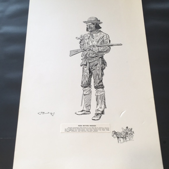 C.M. Russell Reproductions of Original Sketches - Picture 2 of 5